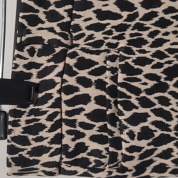 Banana Republic sz 6 short petite animal print tan black Sloan pants new WP39 - Picture 3 of 8